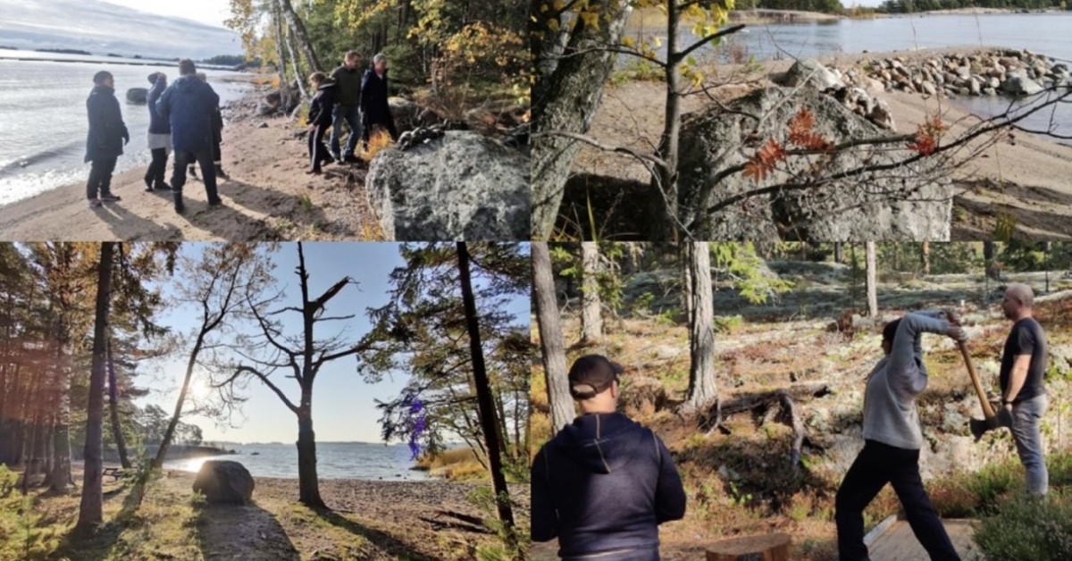 natur och strand, samvaro i stressfri miljö.