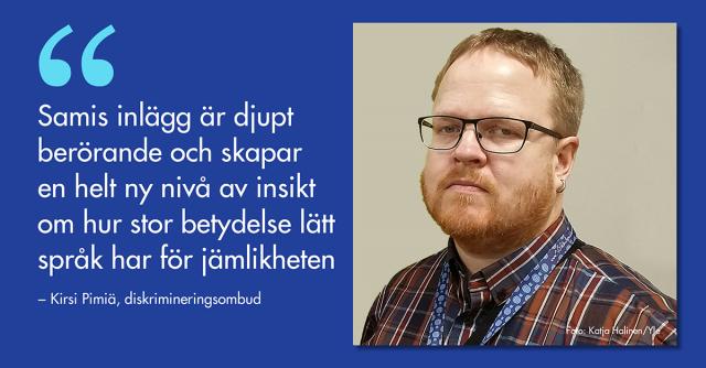 Fotografi på Sami Virta och citatet 