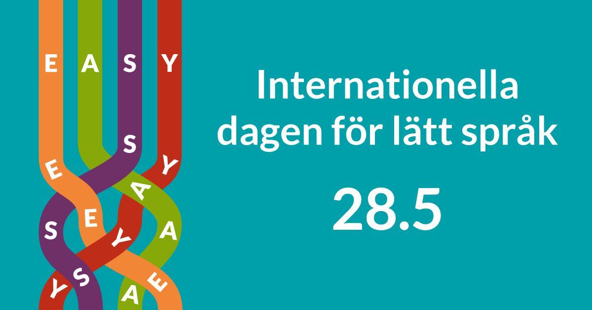 Internationella dagen för lätt språk 28.5.