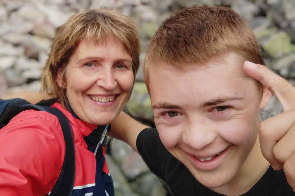 Eivor Hansén med sonen Lenni som har Downs syndrom.