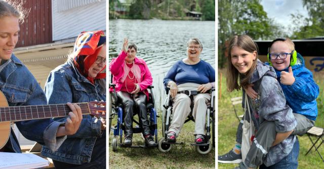 Personer med olika funktionsnedsättningar i olika ålder.
