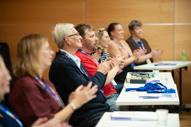 Kongressdeltagare.